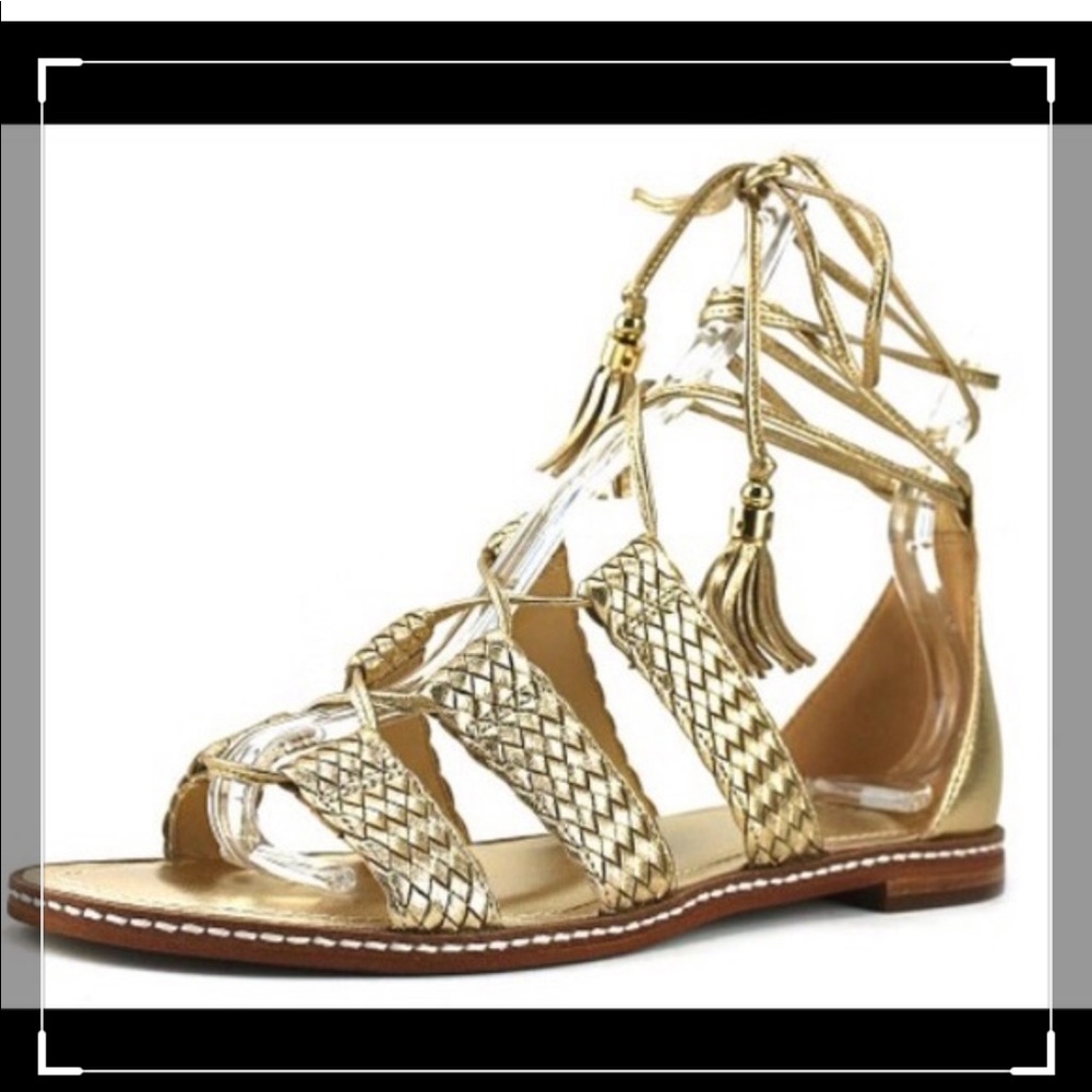 Michael Kors Monterey Gladiator Gold Sandal